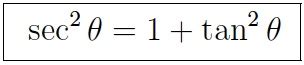 Summary of trigonometric identities