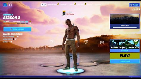 TRAVIS SCOTT skin FORTNITE dancing in lobby lobby for Tiktoks!! - YouTube