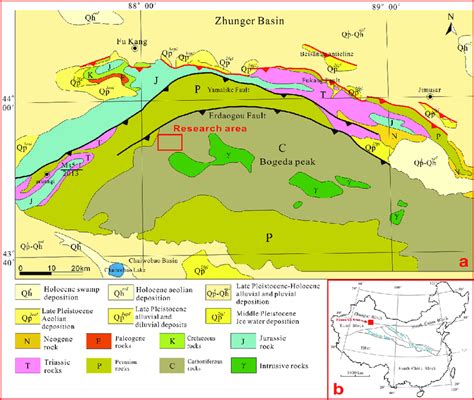 Regional geology and location of the research area in the southern ...