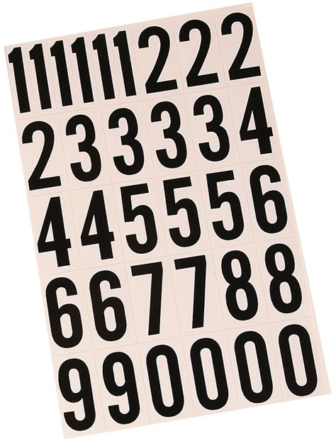 Numbers, 2-inch Black/White Vinyl - Letters & Numbers - The Home Improvement Outlet