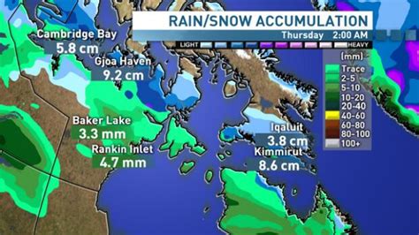 More snow for Nunavut, clouds in N.W.T., 10 C in Whitehorse - North ...