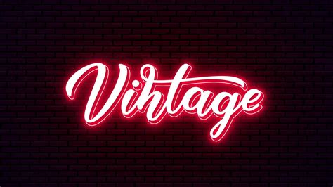 Vintage hand drawn neon lettering 1213219 Vector Art at Vecteezy