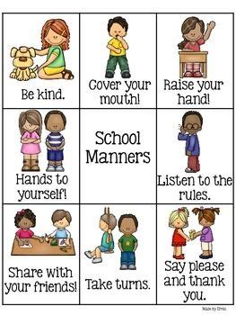 Manners Chart | Manners preschool, Manners chart, Preschool classroom