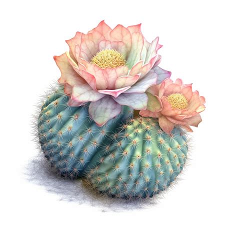 Premium AI Image | Pastel Cactus Isolated on White