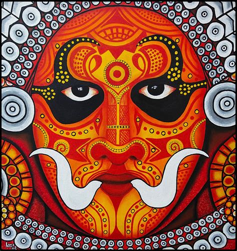 Buy Theyyam Handmade Painting by DHANISH RS. Code:ART_8167_58725 ...