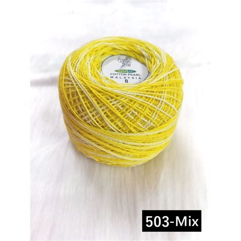 【25g】No.8 No.5 Mix Colour Fix Colour Cotton Pearl / Embroidery Thread / Benang Sulam / Cross ...