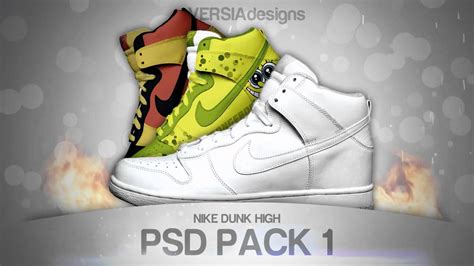 Nike Dunk High PSD - VersiaDesigns - YouTube