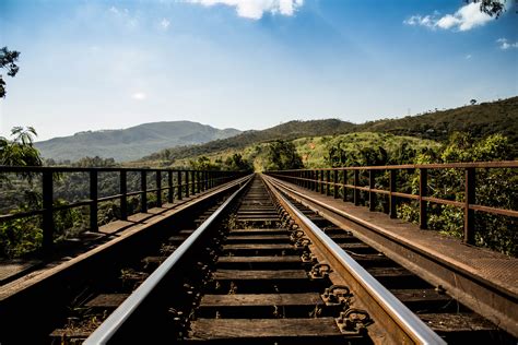 Free Images : nature, track, railway, railroad, bridge, highway ...