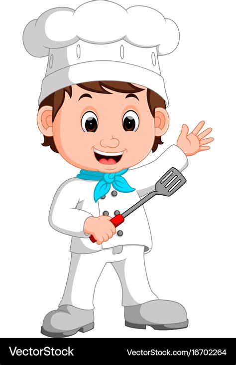 Cartoon funny chef Royalty Free Vector Image - VectorStock