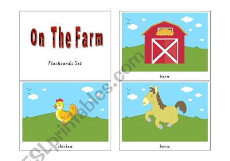 Old Macdonald Had A Farm - Printable Animal Flashcards - ESL worksheet by rikidee