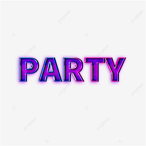 Party Fonts White Transparent, Light Effect Party Font Design, Party ...