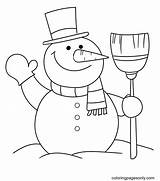 Snowman Coloring Pages  For Kids And Adults sketch template