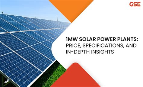 1 MW Solar Power Plant Specifications and Price in India