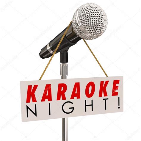 Karaoke Night words on a sign advertising a fun event Stock Photo by ...