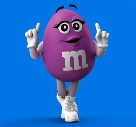 M&M's - Purple Female Peanut | M&m characters, Purple cartoon ...