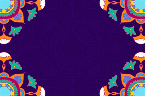 Purple psd Diwali festival rangoli | Free PSD - rawpixel