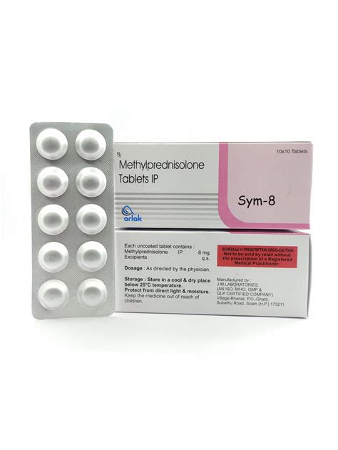 METHYLPREDNISOLONE 8 MG TABLETS