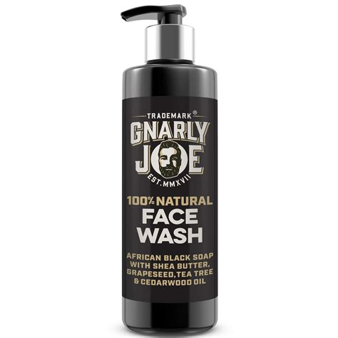 African Black Soap Face Wash with Cedarwood and Tea Tree, 250ml - Gnarly Joe