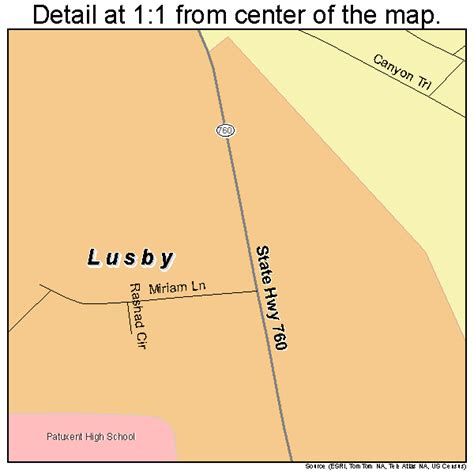 Lusby Maryland Street Map 2448800