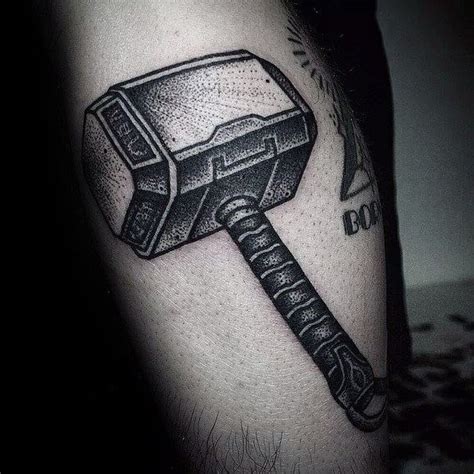 Marvel Thor Hammer Tattoo