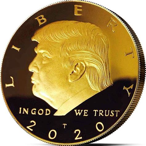 Moneda de 2 piezas de Donald Trump 2020 – moneda coleccionable chapada ...