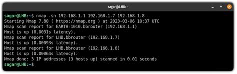 Ping Sweep Using nmap on Linux