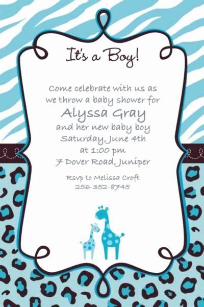 Party City Baby Shower Invitations Inspirational Custom Blue Safari ...