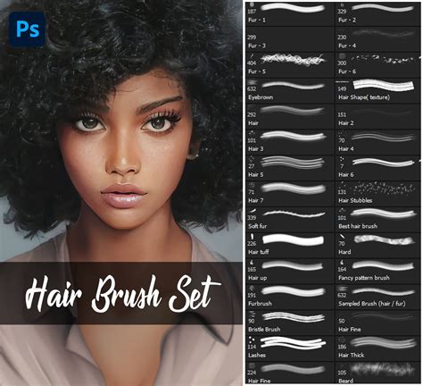 Photoshop Hair Texture Brushes. 31 Hair Brushes hair, Fur, Eyebrown ...