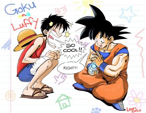 Goku and Luffy - Dragon Ball Z Fan Art (35961795) - Fanpop