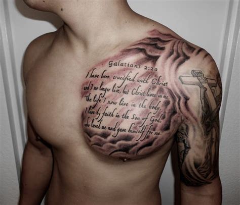 45 inspirations for bible verse tattoos | Cool chest tattoos, Chest ...