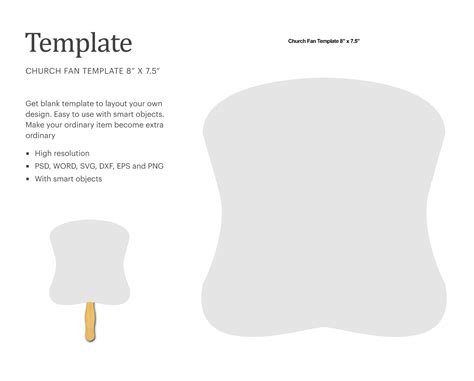 Church Fan Template Paddle Fan Template Wedding Fan Blank - Etsy Australia