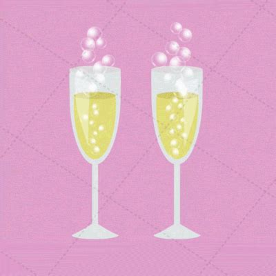 Cheers! Prosecco Glasses - GIF - Lena Design