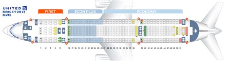 Seat map Boeing 777-200 United Airlines. Best seats in plane