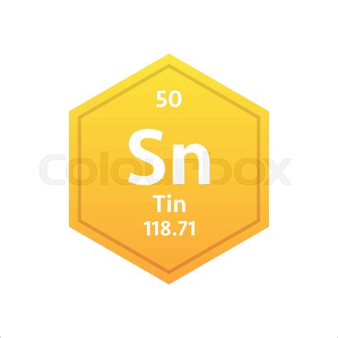 Tin symbol. Chemical element of the periodic table. Vector stock ...