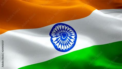 Indian flag Closeup 1080p Full HD 1920X1080 footage video waving in ...