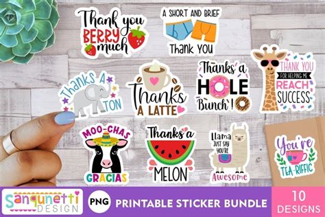 Thank You Puns Funny sticker bundle