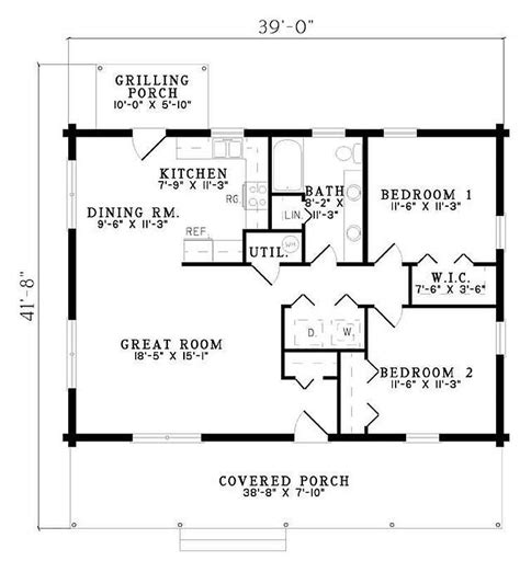 Cool 2 Bedroom One Bath House Plans - New Home Plans Design