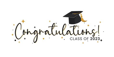 Congratulations Class of 2023 greeting sign. Congrats Graduated. Congrats banner. Handwritten ...