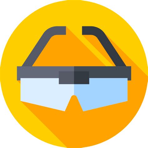 Safety goggles Flat Circular Flat icon