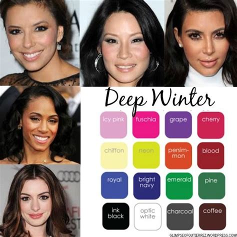 Deep Winter Color Analysis | Deep winter colors, Deep winter palette, Winter skin tone