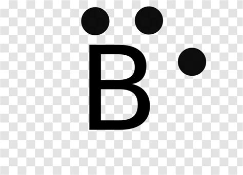 Lewis Structure Boron Valence Electron Atom - Symbol Transparent PNG