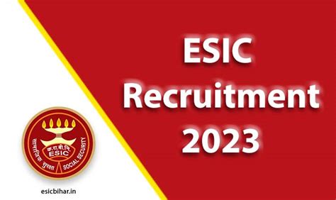 ESIC Recruitment 2023 - ESICBihar