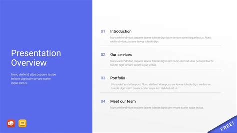 Free Presentation Overview Slide Design (4 Screens) | Just Free Slide