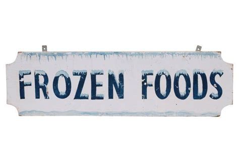 Frozen Foods Sign | Frozen food, Food signs, Frozen