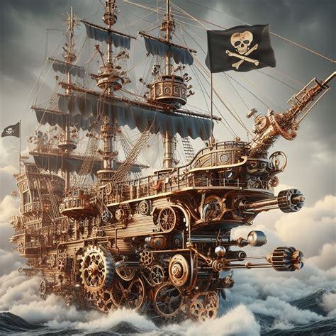 Steampunk Pirate Ship (AI) by TorpedoBoat on DeviantArt