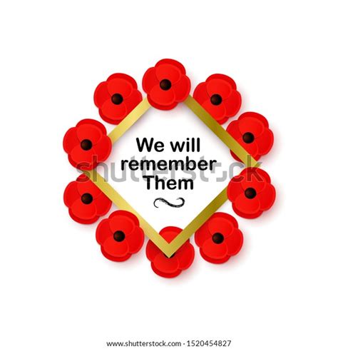 Remembrance Day Poppy Wreath Paper Cut Stock Vector (Royalty Free ...