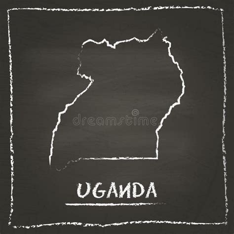 Uganda outline map stock illustration. Illustration of shaded - 4512220