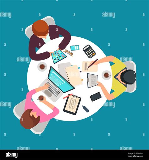Round table discussion Stock Vector Images - Alamy
