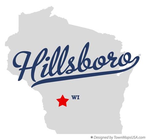 Map of Hillsboro, WI, Wisconsin