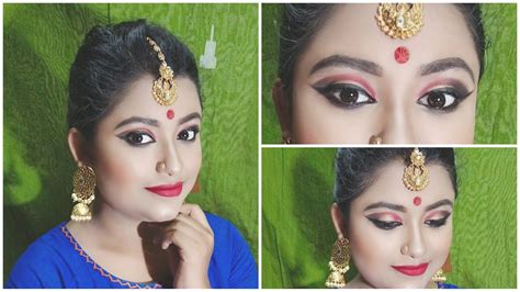 Indian Classical Dance Makeup || Bharatnatyam Dance Makeup || Step by ...